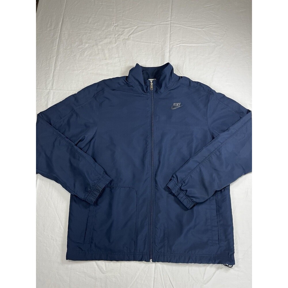 Nike Sportswear Jacket Blue Full Zip Windbreaker Size XL Athletic 372141-451